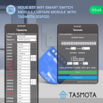 releu wireless nous b3t pm, 16a, tasmota, matter, monitorizare energie,modul cortina - 2 canal, esp32