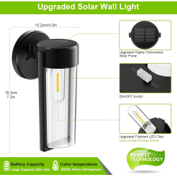 set 2 lampi solare led rovo xhl-651, lumina alb cald