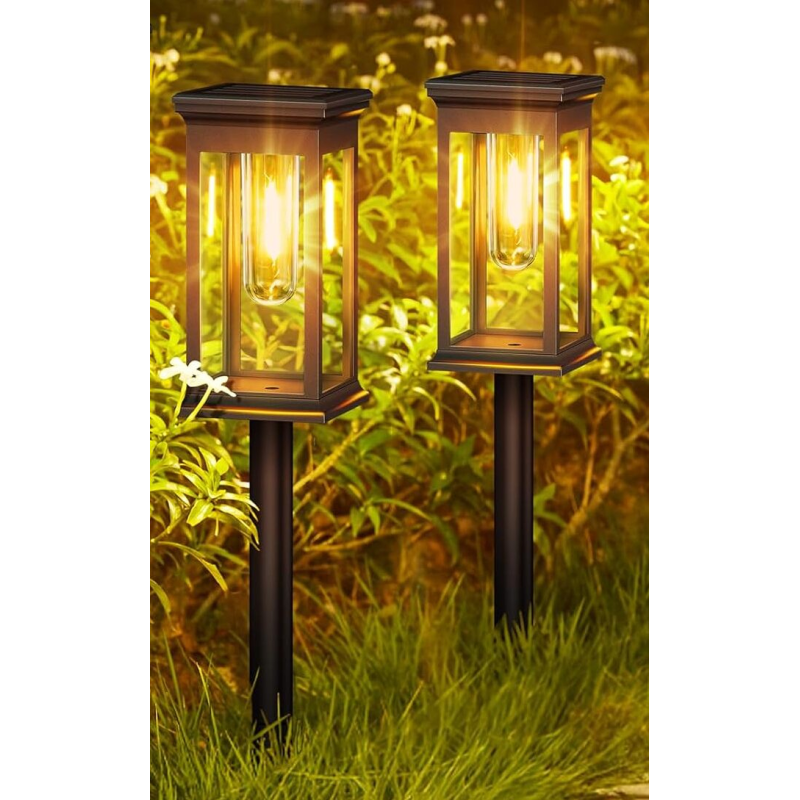 set 2 lampi solare led rovo xhl-652, lumina alb cald