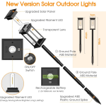 set 2 lampi solare led rovo xhl-652, lumina alb cald
