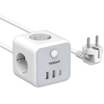 prelungitor tip cub tessan ts-301-c, 3 prize, 2 x usb a, 1 x usb-c, cablu 1.5m
