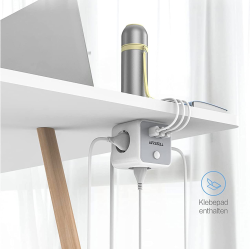 prelungitor tip cub tessan ts-301-c, 3 prize, 2 x usb a, 1 x usb-c, cablu 1.5m