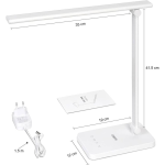 lampa de birou led lepro pr310001 control touch, 3 moduri, 9w, 800 lumeni, alb