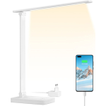 lampa de birou led lepro pr310003 control touch, 3 moduri, 15w, 655 lumeni, usb, alb