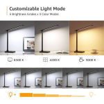 lampa de birou led lepro pr310004 control touch, 3 moduri, 15w, 655 lumeni, usb, negru