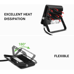 set 2 proiectoare de podea led rgb lepro, telecomanda , 15w, ip65 waterproof