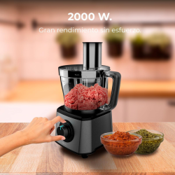 robot de bucatarie cecotec paprika 2000 full, 2000 w, capacitate 3.5l, blender 1.8l, 2 trepte de viteza