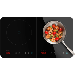 plita cu inductie 2 zone cecotec full magma double, 3500w, touch control, 10 niveluri