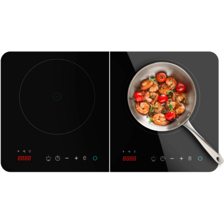 plita cu inductie 2 zone cecotec full magma double, 3500w, touch control, 10 niveluri