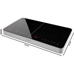 plita cu inductie 2 zone cecotec full magma double, 3500w, touch control, 10 niveluri