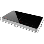 plita cu inductie 2 zone cecotec full magma double, 3500w, touch control, 10 niveluri