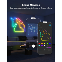 banda led neon govee h61d3 rgbic, inteligenta, 3m, sincronizare muzica, matter, wifi, alexa, google asistant