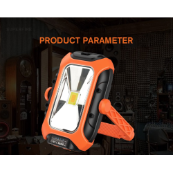 lanterna led superfire gm05,  panou solar, 500 lumeni, acumulator 5200mah, incarcare, usb-c