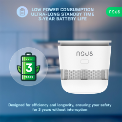 senzor smart de fum nous e8, zigbee