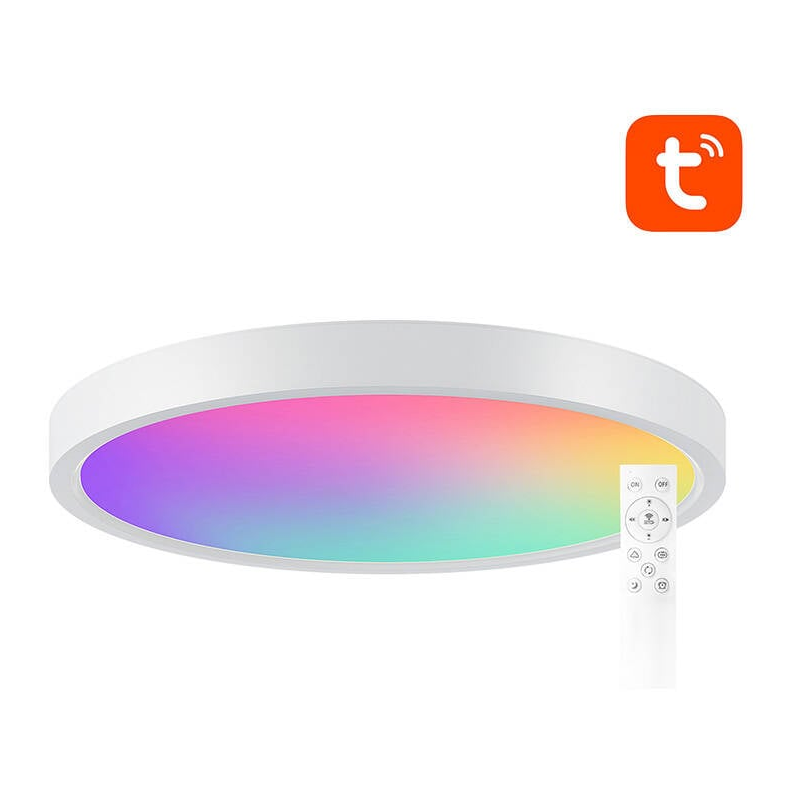 plafoniera cu led gosund lb12, rgb+cw, 30cm, 24w,1920lm,  telecomanda, control aplicatie