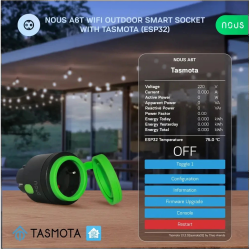 priza inteligenta wifi pentru exterior nous a6t, ip44, 16a - tasmota