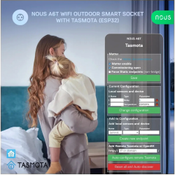 priza inteligenta wifi pentru exterior nous a6t, ip44, 16a - tasmota