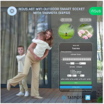 set 2 prize inteligente wifi pentru exterior nous a6t, ip44, 16a - tasmota