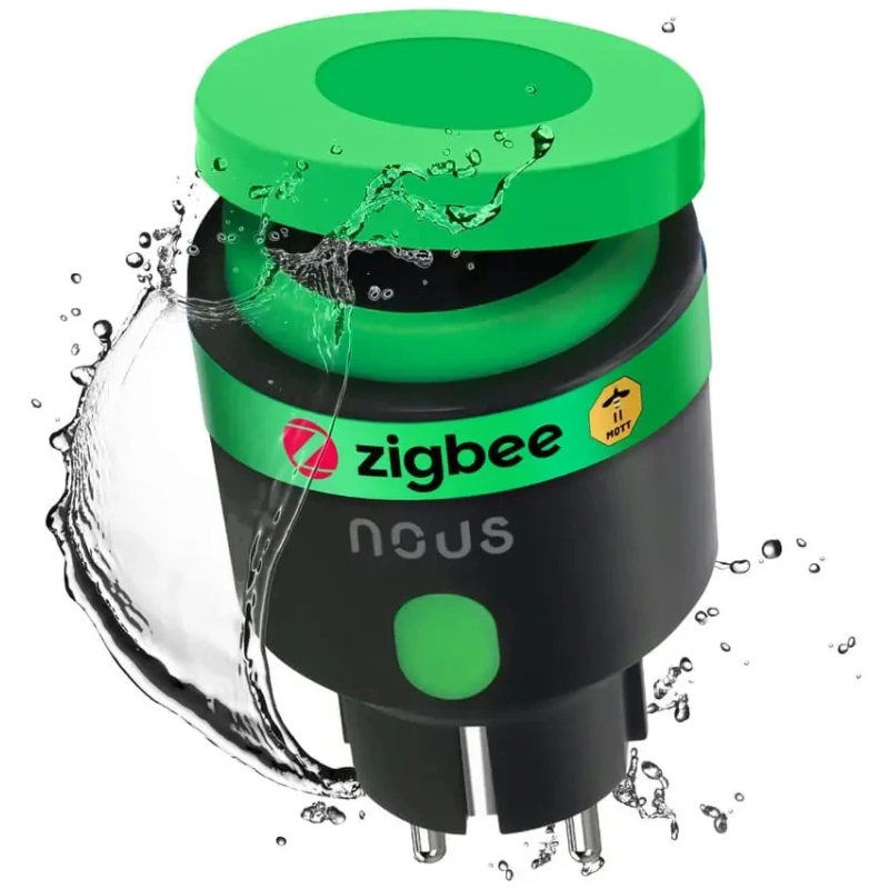 priza inteligenta wifi pentru exterior nous a6z,16a - zigbee 3.0, monitorizare energie, ip44