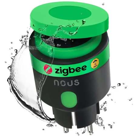 priza inteligenta wifi pentru exterior nous a6z,16a - zigbee 3.0, monitorizare energie, ip44