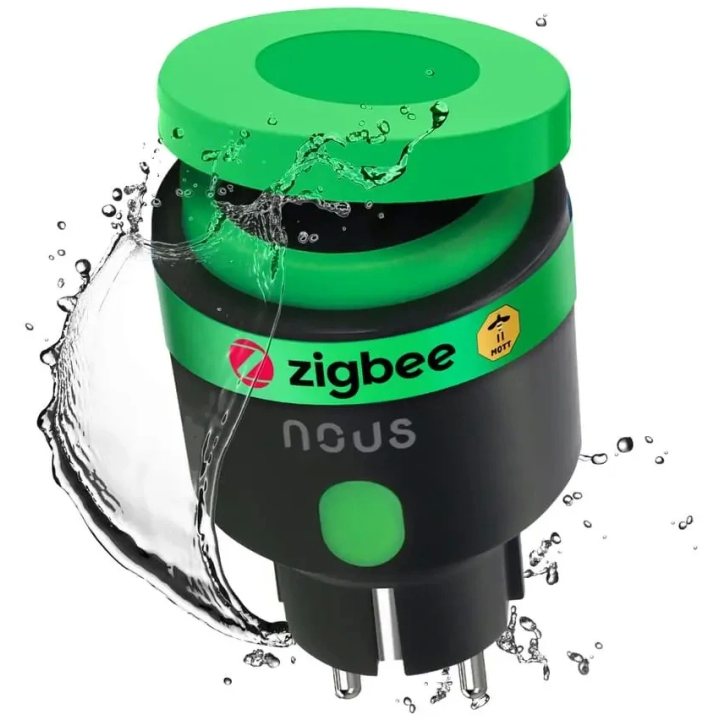 priza inteligenta wifi pentru exterior nous a6z,16a - zigbee 3.0, monitorizare energie, ip44
