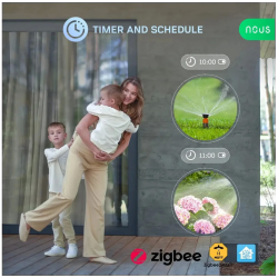 priza inteligenta wifi pentru exterior nous a6z,16a - zigbee 3.0, monitorizare energie, ip44