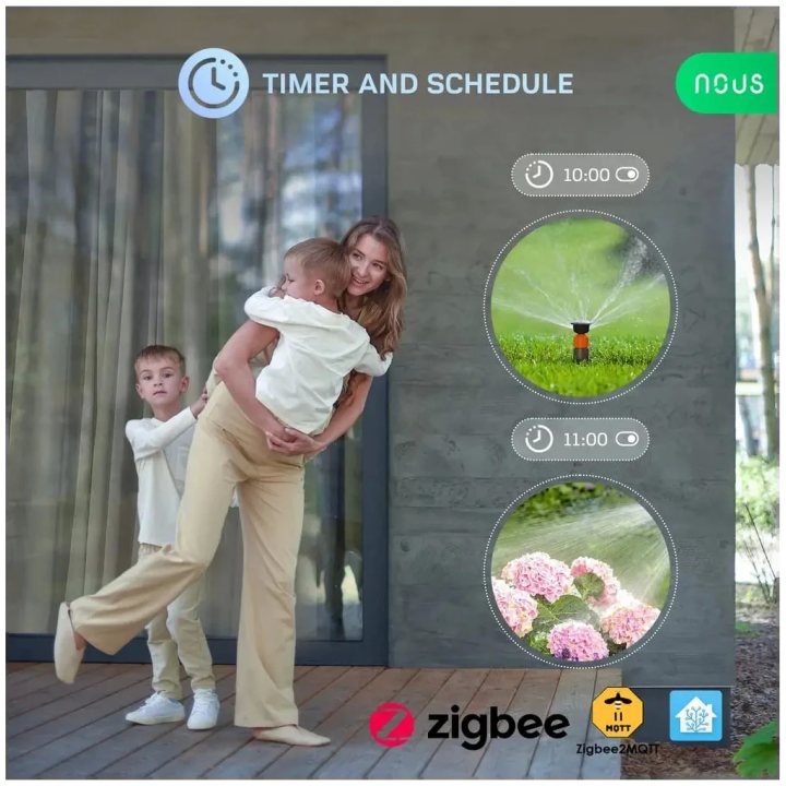 priza inteligenta wifi pentru exterior nous a6z,16a - zigbee 3.0, monitorizare energie, ip44