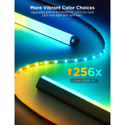 set banda si lampi led pentru tv govee tv backlight 3 lite kit, h605a, rgbicw, tv 55-65, alexa, google assistant