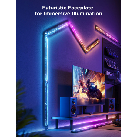 set 4+1 bara led govee gaming wall light, h6063, rgbic, smart, sincronizare muzica, wifi, alexa, google assistant