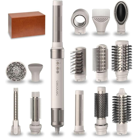 ondulator multistyler cecotec bamba ceramiccare 14 in 1 airglam, placa de indreptat si ondulator cu tehnologia coanda, uscator 1