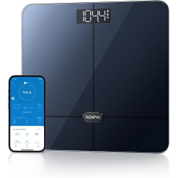 cantar de baie smart renpho r-a016,  bluetooth, maxim 180kg, negru,mod de sarcina, 13 masuratori, bmi, compatibil cu samsung hea