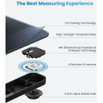 cantar de baie smart renpho r-a016,  bluetooth, maxim 180kg, negru,mod de sarcina, 13 masuratori, bmi, compatibil cu samsung hea