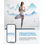 cantar de baie smart renpho r-a016,  bluetooth, maxim 180kg, negru,mod de sarcina, 13 masuratori, bmi, compatibil cu samsung hea