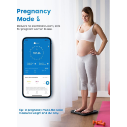 cantar de baie smart renpho r-a016,  bluetooth, maxim 180kg, negru,mod de sarcina, 13 masuratori, bmi, compatibil cu samsung hea