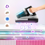 aspirator uv de pat antiacarieni cecotec conga rockstar 4000, 400w, 13000pa, aer cald, depozit dublu