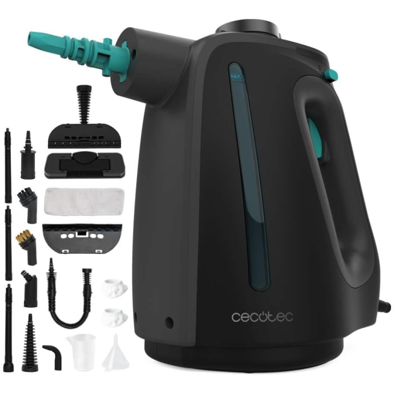 aparat de curatat cu abur cecotec hydrosteam 1300 rapid max, 3 bari, 16 accesorii, putere 1350w, debit de abur 32g min