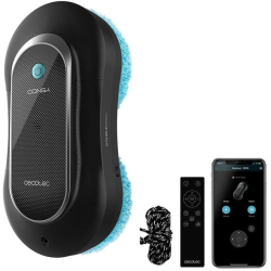 robot curatare geamuri cu pulverizator cecotec windroid 1090 double spray, smart, 3 in 1, control aplicatie, telecomanda, 12 mop