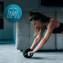 roata abdominala cecotec drumfit ab, covoras antialunecare inclus