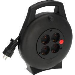 prelungitor cu rola brennenstuhl vario line, 4 prize, 10m, h05vv-f 3g1,5