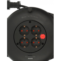 prelungitor cu rola brennenstuhl vario line, 4 prize, 10m, h05vv-f 3g1,5