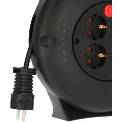 prelungitor cu rola brennenstuhl vario line, 4 prize, 10m, h05vv-f 3g1,5