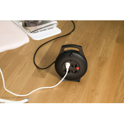 prelungitor cu rola brennenstuhl vario line, 4 prize, 10m, h05vv-f 3g1,5