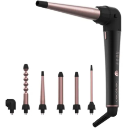 ondulator cecotec surfcare twistwaves, 5 capete interschimbabile, invelis ceramic, cot 90 grade, manusi termice, geanta si 2 cle