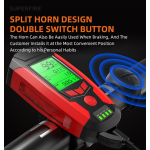 lanterna pentru bicicleta 4 in 1 superfire bm01, 300 lumeni, afisare viteza, km, temperatura, display cu afisaj, 5 functii,