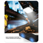 lampa led cu panou solar superfire fs38, pentru camping, 600 lm, incarcare usb, 4 moduri, prindere magnetica