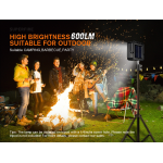 lampa led cu panou solar superfire fs38, pentru camping, 600 lm, incarcare usb, 4 moduri, prindere magnetica