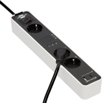 prelungitor brennenstuhl ecolor 3 prize, countdown, 1x usb a, 1x usb-c, buton on off 1,5m h05vvf 3g1,5, alb negru