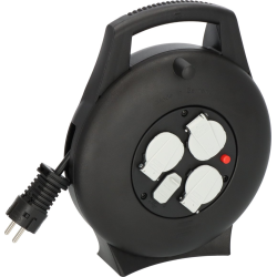 prelungitor cu tambur brennenstuhl vario line, 3 prize, 2 usb, 10m, h05vv-f 3g1,5