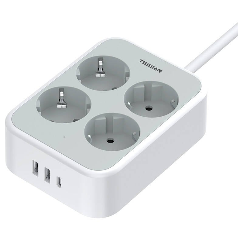 prelungitor tessan ts-ps01de, 4 prize, 2 x usb-a, 1x usb-c, incarcare rapida 25w prelungitor tessan ts-ps01de, 4 prize, 2 x usb-a, 1x usb-c, incarcare rapida 25w