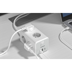 prelungitor tip cub tessan ts-306-c, 6 prize, 2 usb, 1 usb-c, 3a, cablu 2m prelungitor tip cub tessan ts-306-c, 6 prize, 2 usb, 1 usb-c, 3a, cablu 2m